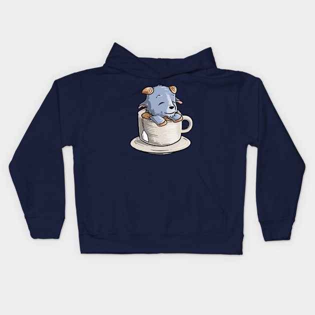 Goat Tee Kids Hoodie by transformingegg